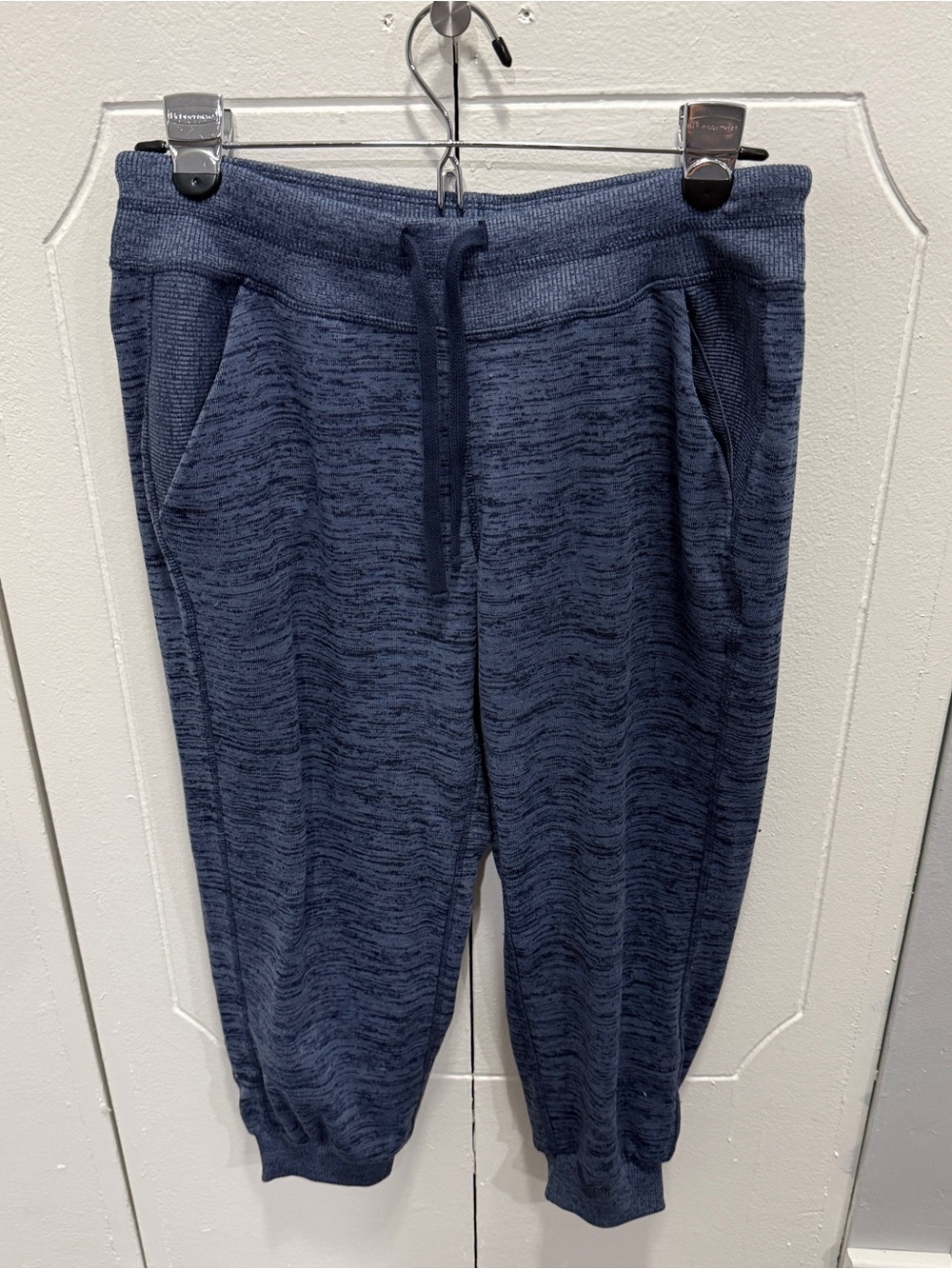 Athleta Blue Cropped Tapered Joggers